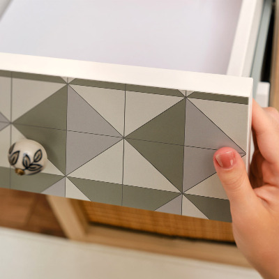 Nalepovacia fólia na nábytok s motívom trojuholníkovej mozaiky