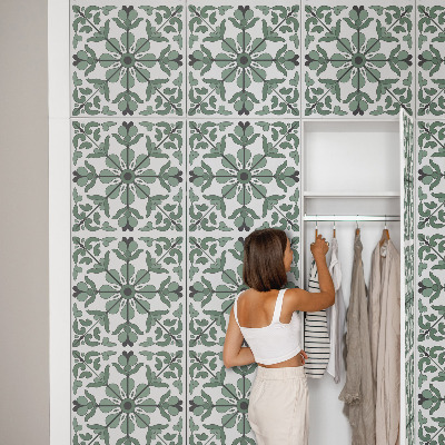 Fólia na nábytok s dekorom v zelenej farbe