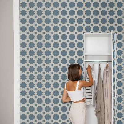 Samolepiaca tapeta na nábytok s kvetinovým geometrickým vzorom