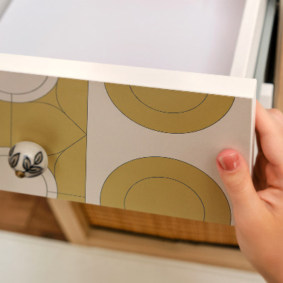 Samolepiaca fólia na nábytok s motívom horčicových koliesok