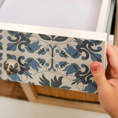 Nábytková fólia s motívom modrých vtákov