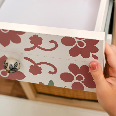 Tapeta na nábytok s ľudovým kvetinovým motívom