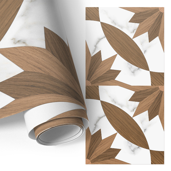 Nábytková fólia s motívom dreva a mramoru