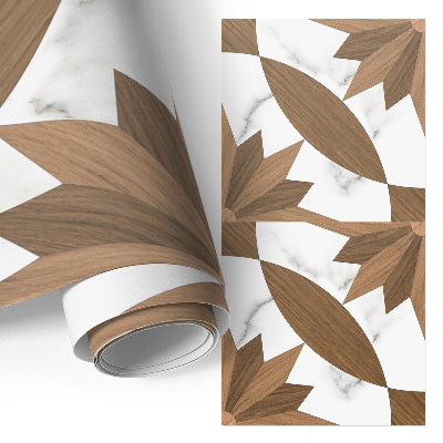 Nábytková fólia s motívom dreva a mramoru