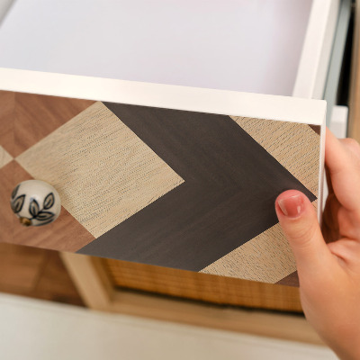 Samolepiaca tapeta na nábytok s motívom drevených štvorcov