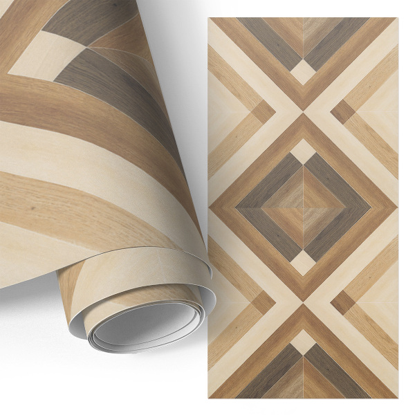 Nábytková fólia s motívom drevenej mozaiky