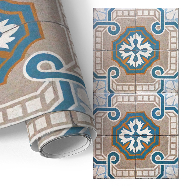 Samolepiaca tapeta na nábytok s motívom starožitných dlaždíc