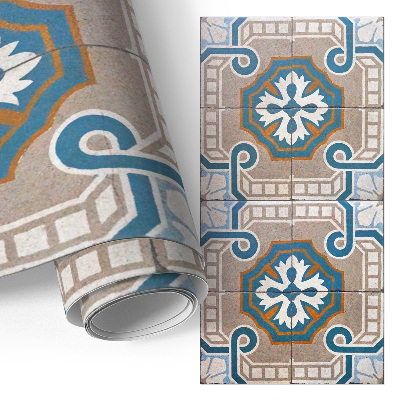 Samolepiaca tapeta na nábytok s motívom starožitných dlaždíc