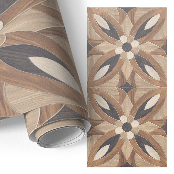 Lepiaca tapeta na nábytok s motívom drevených kvetov