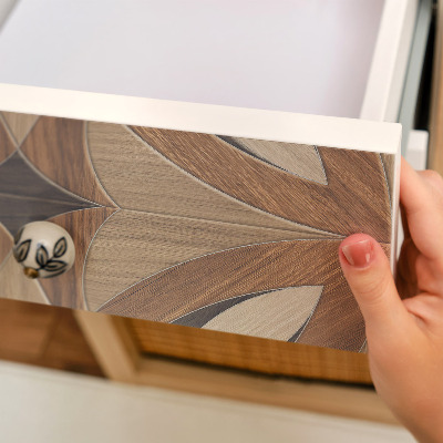 Lepiaca tapeta na nábytok s motívom drevených kvetov