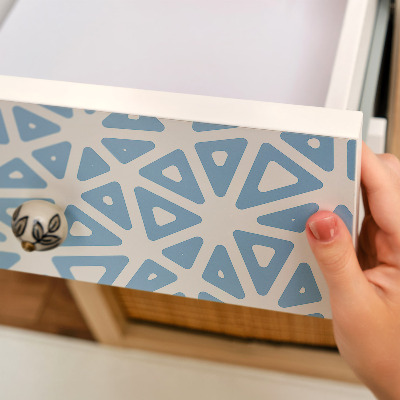 Nábytková fólia s potlačou v trojuholníkovom dizajne