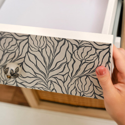 Nábytková fólia s informáciami o zložení listov