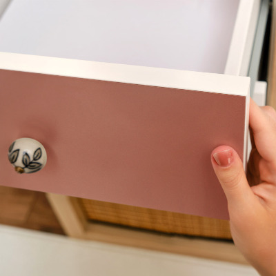 Nalepovacia fólia na nábytok v tehlovej farbe