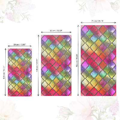 Nalepovacia fólia na nábytok s dúhovým vitrážovým motívom