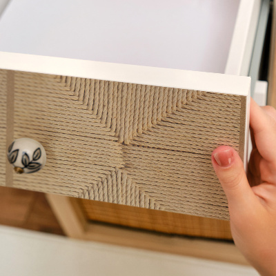 Nábytková fólia s motívom pletenej geometrie