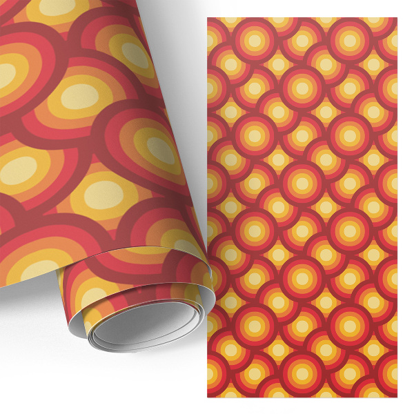 Nábytková fólia s motívom farebných kruhov