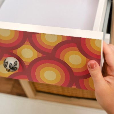 Nábytková fólia s motívom farebných kruhov