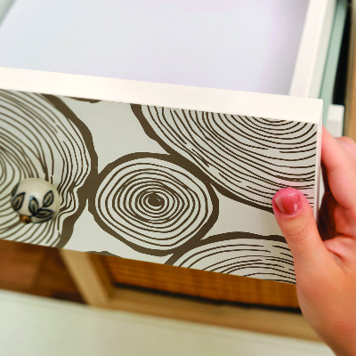 Tapeta na nábytok s motívom drevených kruhov