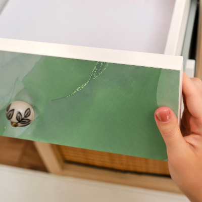 Samolepiaca tapeta na nábytok s motívom zelenej abstrakcie