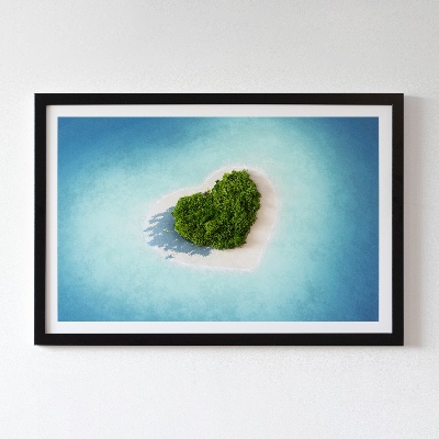 Obraz z machu Ostrov s srdcom
