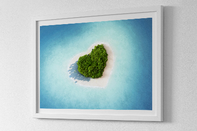 Obraz z machu Ostrov s srdcom