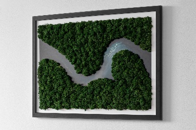 Obraz z machu Rieka v lese