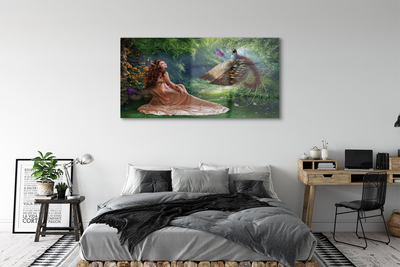 Sklenený obraz Bažant female forest