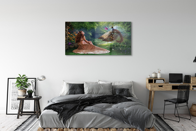 Sklenený obraz Bažant female forest