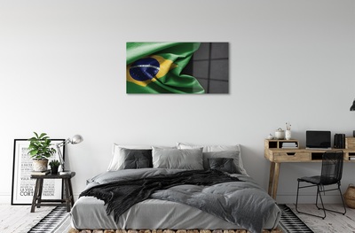 Sklenený obraz vlajka Brazílie