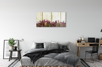 Sklenený obraz Fialové kvety dosky