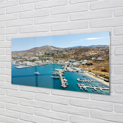 Sklenený obraz Grécko Coast horské mesto