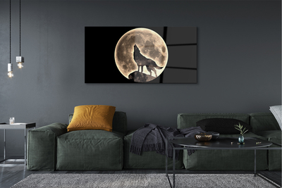 Sklenený obraz wolf moon