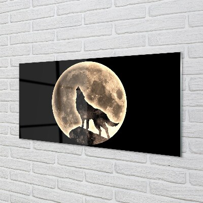 Sklenený obraz wolf moon