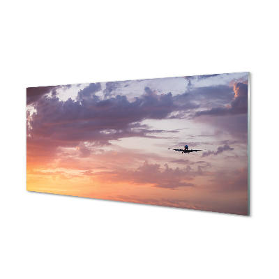 Obraz na skle Zamračené oblohy ľahké lietadlá