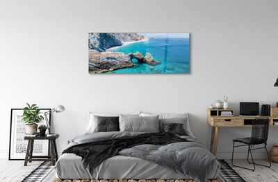 Sklenený obraz Grécko Beach brehu mora