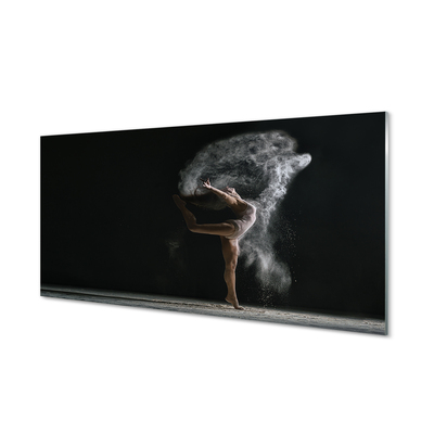 Sklenený obraz žena dym