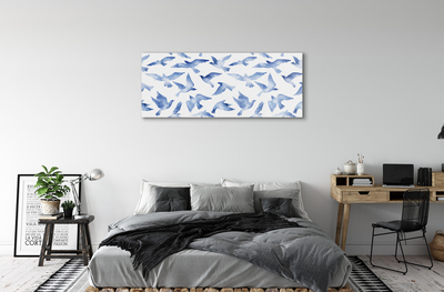 Sklenený obraz maľované vtáky