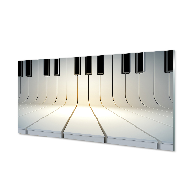 Obraz na skle klávesy klavíra