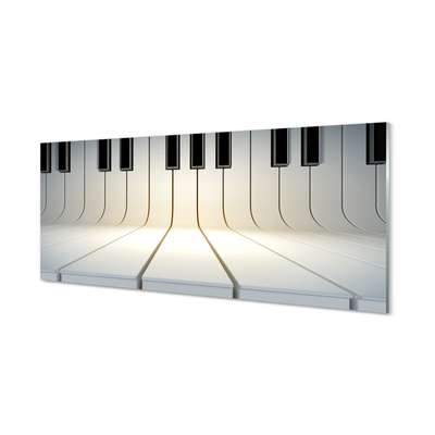 Obraz na skle klávesy klavíra