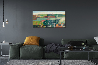 Obraz na skle Art maľované pohľad vidieka