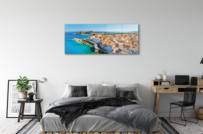 Sklenený obraz Grécko Morské pobreží mesto