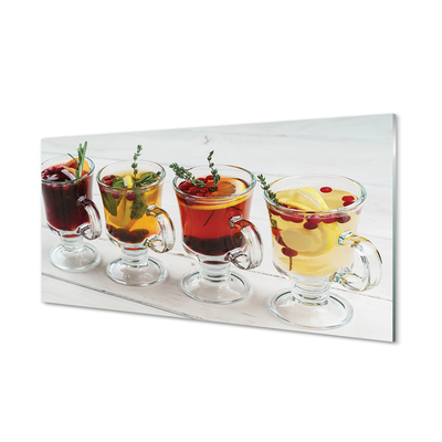 Obraz na skle Zimné ovocný čaj byliny