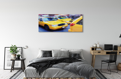 Obraz na skle Žltá taxi City