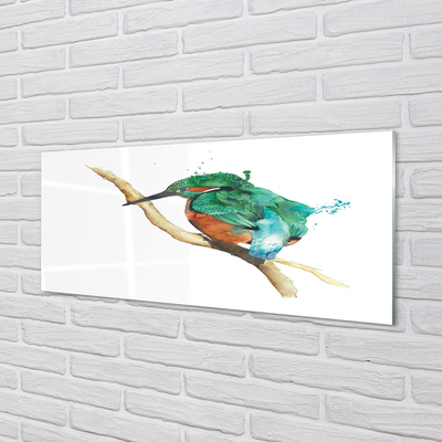 Sklenený obraz Farebné maľované papagáj