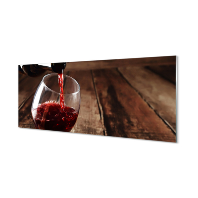 Obraz na skle Dosky poháre na víno