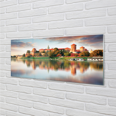 Sklenený obraz Krakow hrad rieka