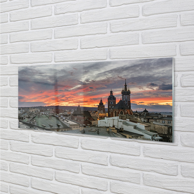 Sklenený obraz Krakow Sunset panorama