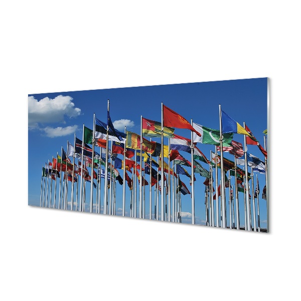 Sklenený obraz rôzne vlajky