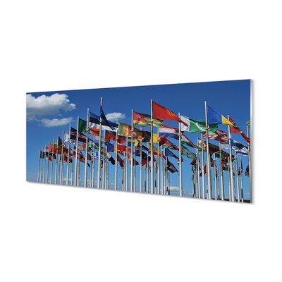 Sklenený obraz rôzne vlajky