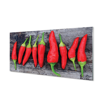 Obraz na skle červené papričky